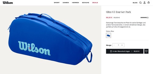 Tennistasche wilson ultra v5 - wilson,